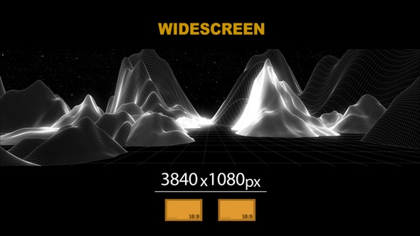 Widescreen Mountains Wireframe 02