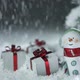 Snowman and christmas gifts under snow - VideoHive Item for Sale