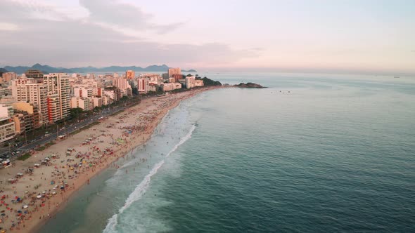 Beautiful Panorama of Rio De Janeiro at Twilight Brazil