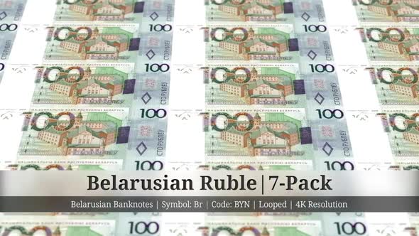 Belarusian Ruble | Belarus Currency - 7 Pack | 4K Resolution | Looped alt