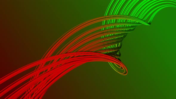 Red Green Gradient Geometric 3d Line Animation On White Background Vd8 alt