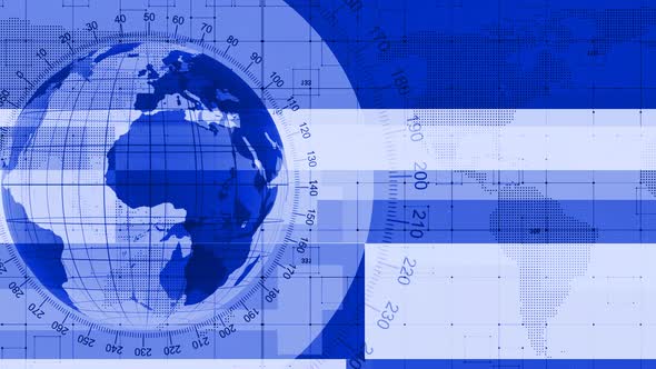 White Blue Color Technology News Background Animated With Planet Earth alt