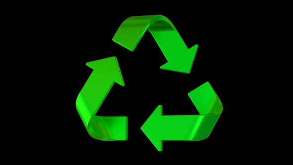 3D Recycle Icon 4K