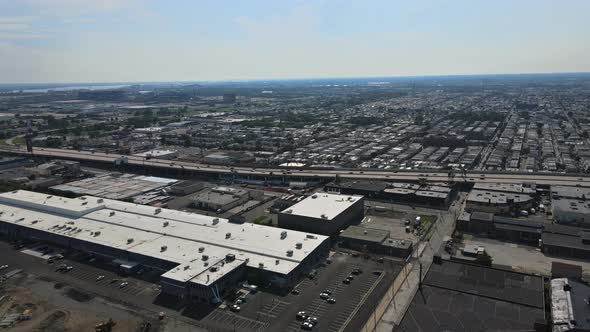 Panorama of Downtown Suburban Area and Aerial View with South Philly Pennsylvania alt