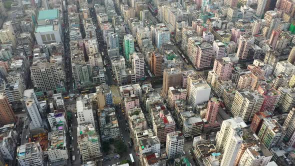 Top view of city in Hong Kong alt
