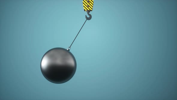 Wobbly ball with blue background,weight and hook. alt