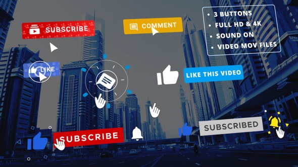 Youtube Subscribe Button Pack 2 By Quadpix alt