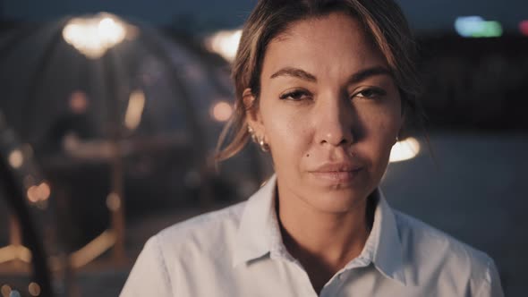 Portrait of Biracial Woman alt