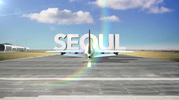 Commercial Airplane Landing Capitals And Cities Seoul