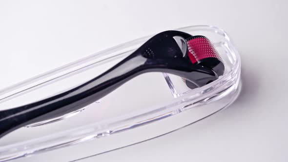 Dermaroller for medical micro needling therapy. Device for home mesotherapy alt