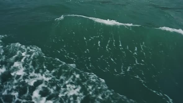 Sea Wave Close Up, View From Boat. alt