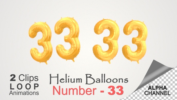 Celebration Helium Balloons With Number – 33