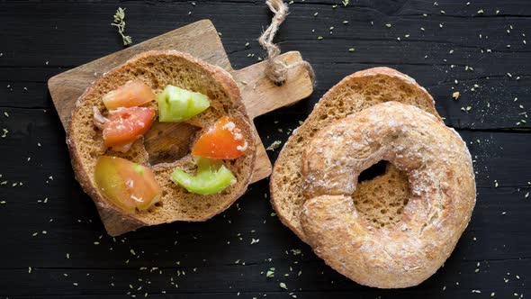 Neapolitan dried bread called freselle