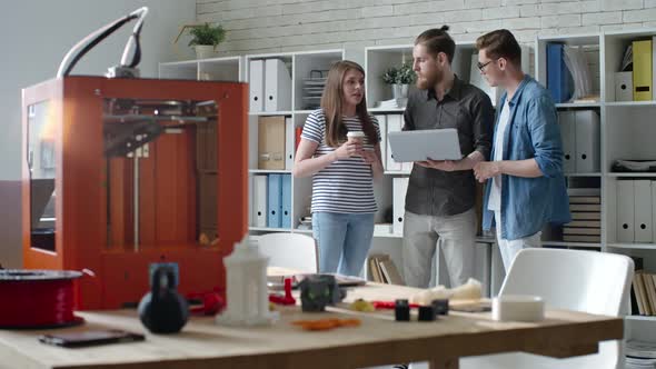 Creative Office Workers Designing 3D Models alt