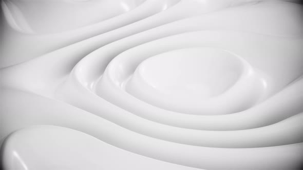 Abstract white wave drop in 4k milk loopable