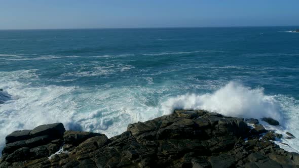 Crashing Waves on a Rocky and Dangerous Coast alt