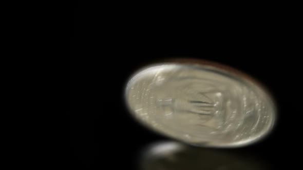 Slow Motion Spinning Coin