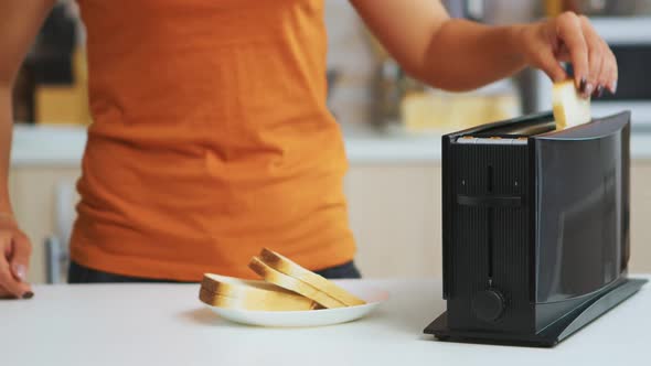 Woman Making Roasted Bread alt