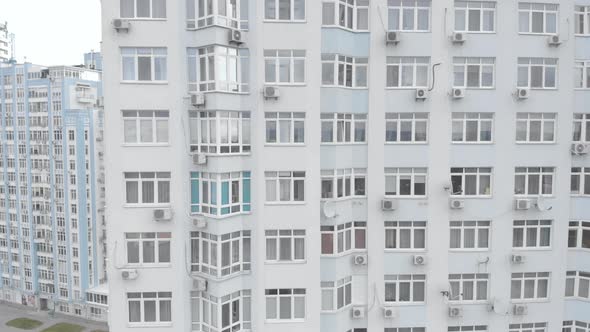 Multi-storey Residential Building in Kyiv. Ukraine. Aerial View alt