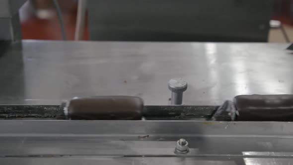 Dairy Factory Production of Glazed Curds Packing Process of Chocolate Glazed Curd Bars alt