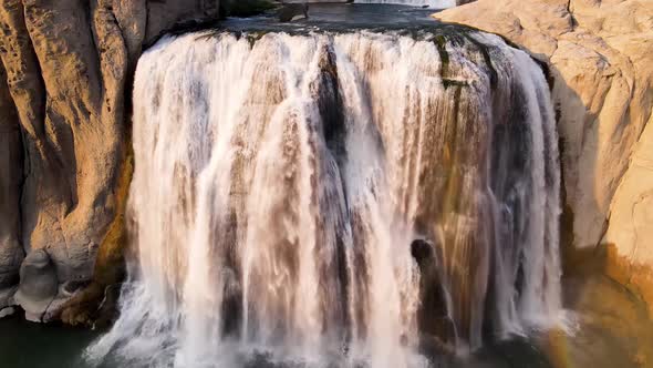 Aerial shot of Shoshone Falls on the Snake River in Idaho alt