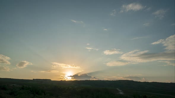 Sunrise Over Vineyards