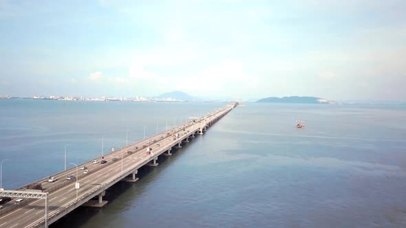 Penang Bridge Drone Shot 