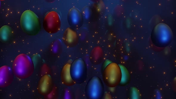 Colorful Easter Eggs Background