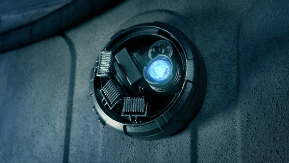 Science Fiction Bomb Destroys Wall alt