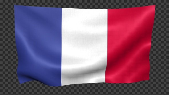 France Flag Waving Looped alt