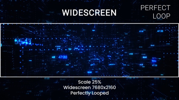 Digital Blockchain Server Widescreen 8K