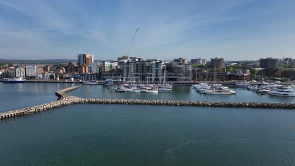 Poole Yacht Marina and Quay on the South Coast of England alt