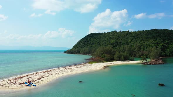 Small Tropical Sandy Island Sandbank, luxury honeymoon vacation. beauty o the nature alt