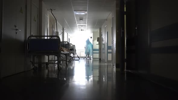 dark hospital hallway