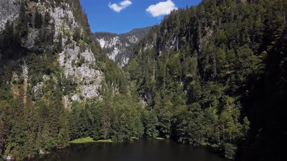 Aerial of Kammersee, Austria alt