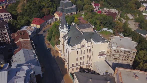 the Downtown of Kyiv Ukraine From Drone's Point of View