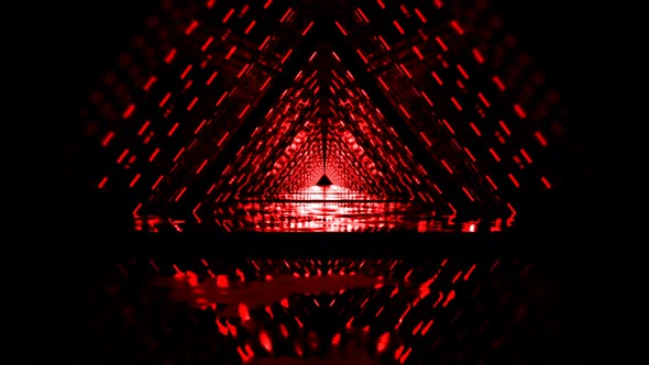 Red Neon Light Tunnel
