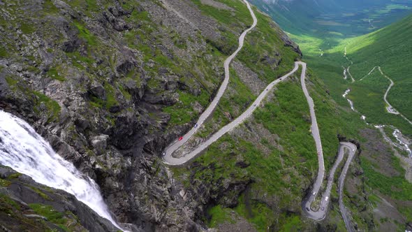 Trolls Path Trollstigen or Trollstigveien Winding Mountain Road alt