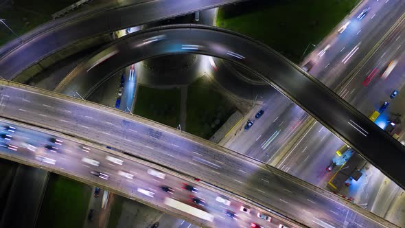 Highway Overpass Traffic Jam Timelapse