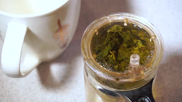 Brewing Tieguanyin Tea in a Teapot