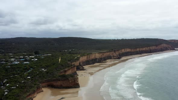 AERIAL Rugged Limestone Cliffs Along Australia’s Southern Coastline alt