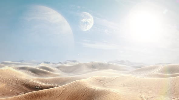 Surface of an Alien World - Desert Exoplanet