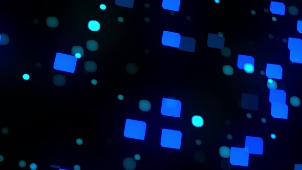 4k abstract technology background consisting of shimmering dots and squares