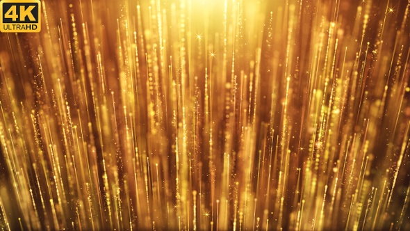 Luxury Golden Particles Streaks Rise