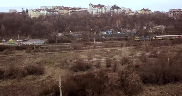 Locomotive In traffic in Sofia alt