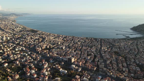 Alanya, Turkey - a Resort Town on the Seashore. Aerial View alt