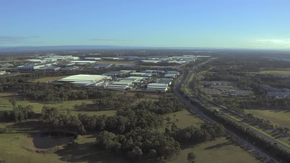 Aerial View of an Industrial And Commercial Zone