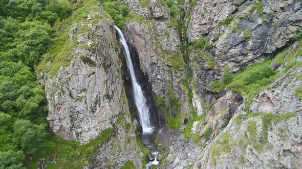 Aerial View Of Waterfall