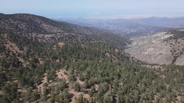Cyprus. Beautiful mountain views. Troodos Mountains. Summer view.