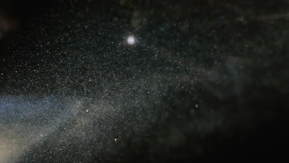 mystical and cosmic dust with shimmering light. cold. alt